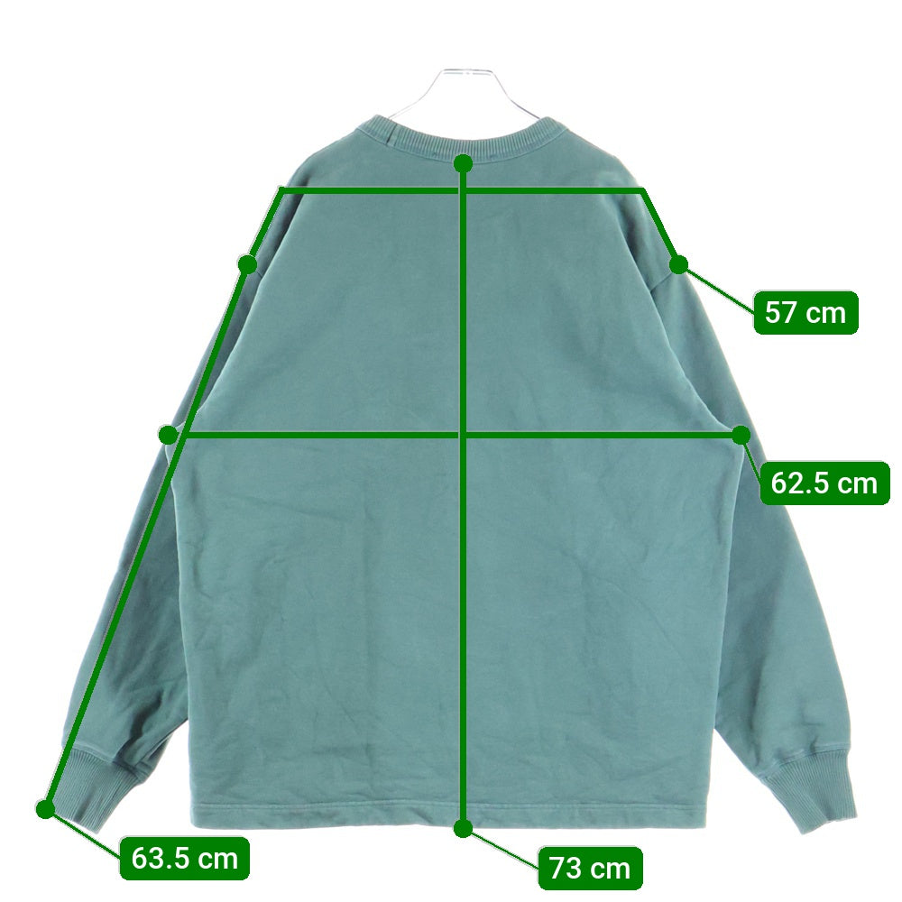 Acne Studios(アクネ ストゥディオズ) フロントロゴプリント 長袖スウェット クルーネック BI0138 グリーン