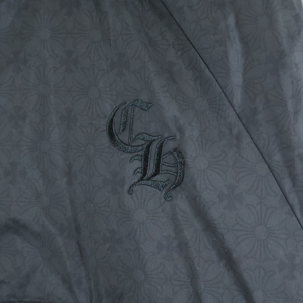 CHROME HEARTS(クロムハーツ) Nylon Monogram Jacket CHロゴ刺繍 総柄 ダガージップ ナイロンジャケット ブラック