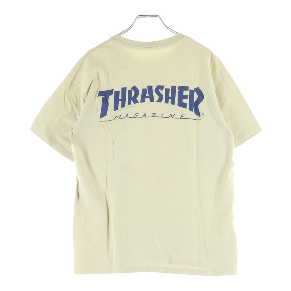 SUPREME(シュプリーム) 11SS ×THRASHER Logo Tee ×スラッシャー フロントロゴプリント 半袖Tシャツ カットソー ベージュ