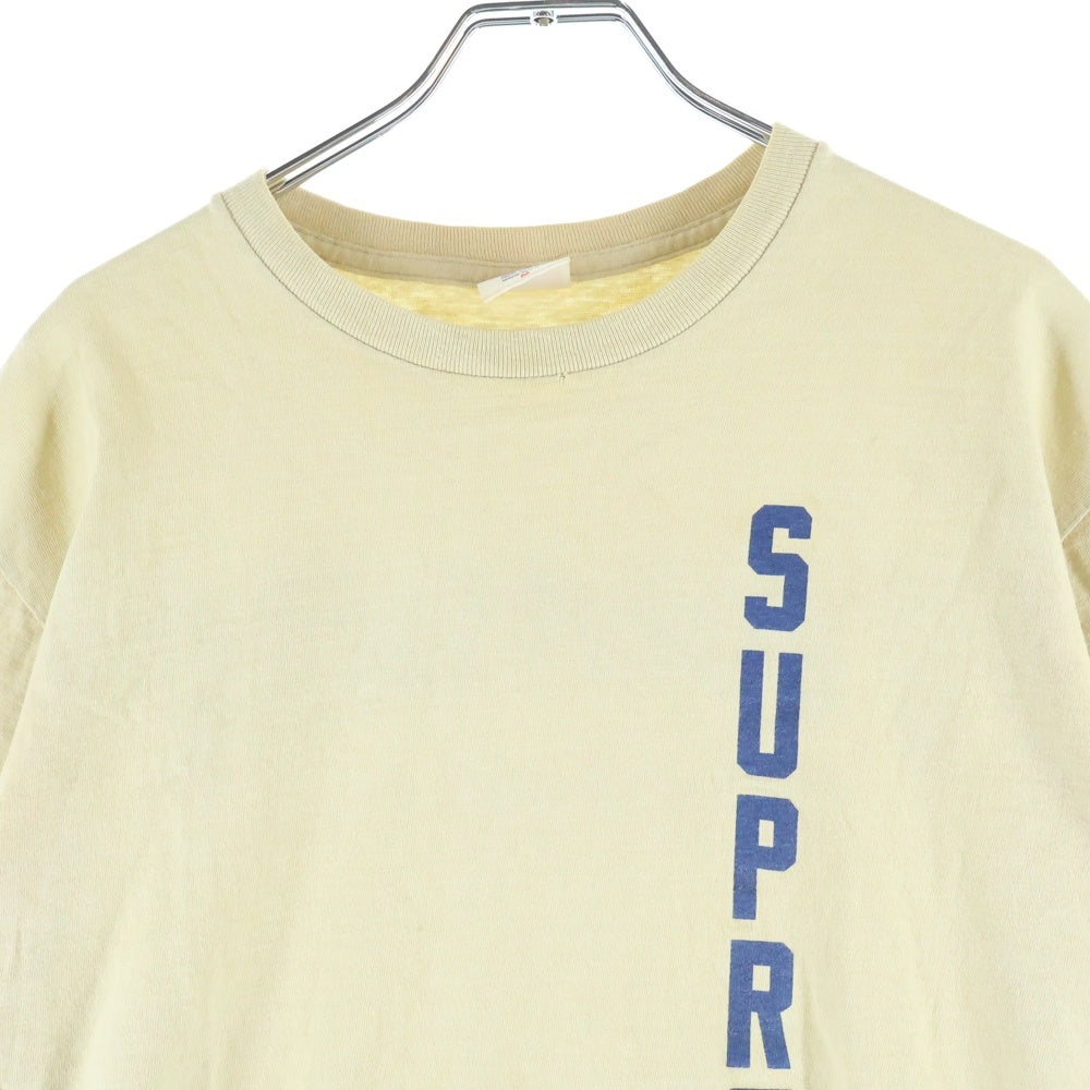 SUPREME(シュプリーム) 11SS ×THRASHER Logo Tee ×スラッシャー フロントロゴプリント 半袖Tシャツ カットソー ベージュ