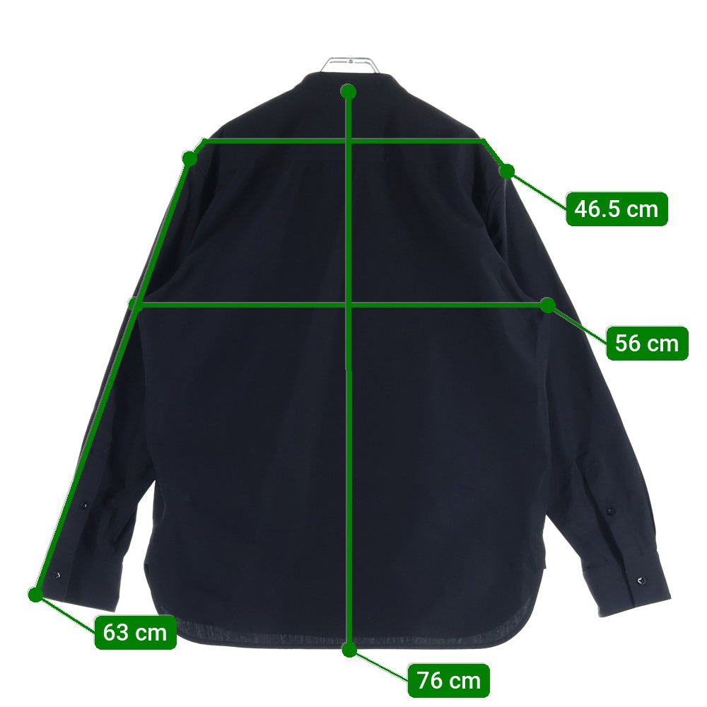 JIL SANDER(ジルサンダー) 7DAYS SHIRTS MONDAY セブンデイズシャツ バンドカラー ブラック JSYU600705MU244700A21