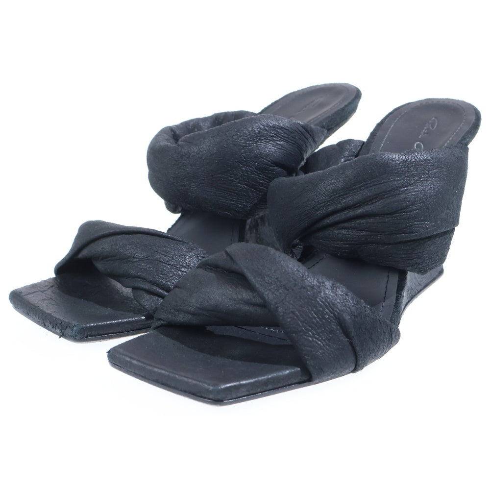 Rick Owens(リックオウエンス) Cantilever 8 80mm サンダル ウェッジ ミュールサンダル ブラック 39 レディース