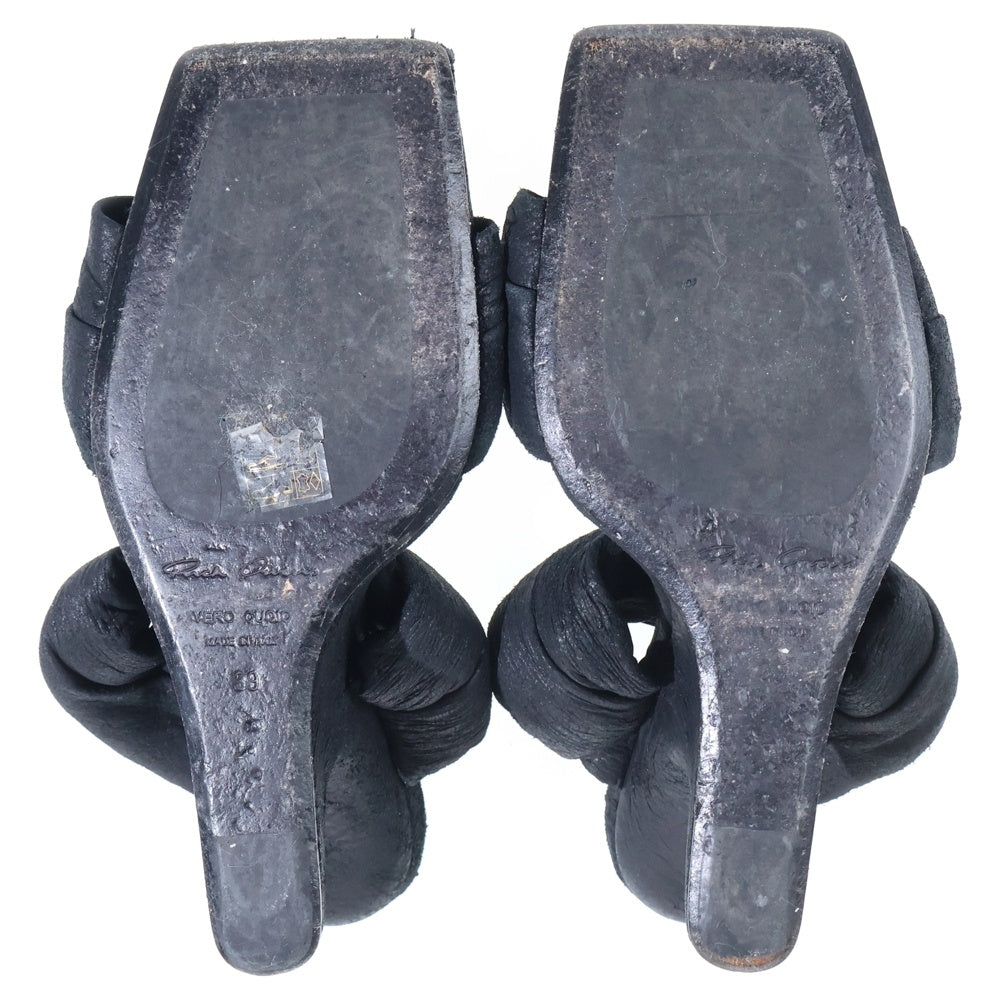 Rick Owens(リックオウエンス) Cantilever 8 80mm サンダル ウェッジ ミュールサンダル ブラック 39 レディース