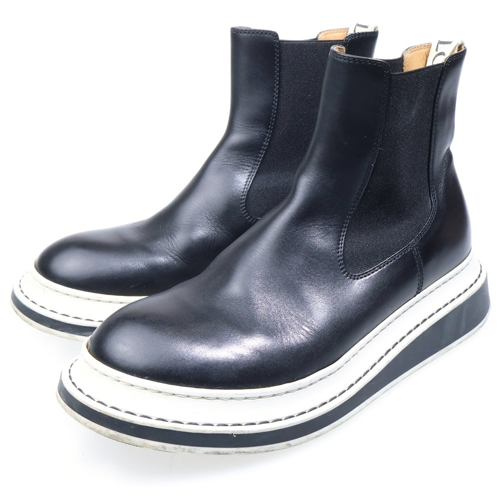 LOEWE(ロエベ) CHELSEA BOOT L815S05X12 ショートブーツ レザー チェルシー サイドゴア アンクルブーツ ブラック 38 レディース