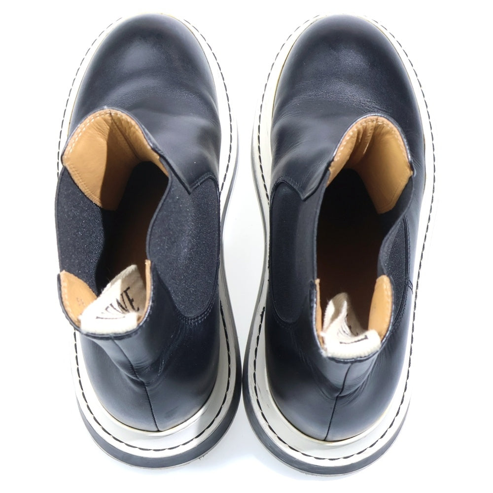 LOEWE(ロエベ) CHELSEA BOOT L815S05X12 ショートブーツ レザー チェルシー サイドゴア アンクルブーツ ブラック 38 レディース