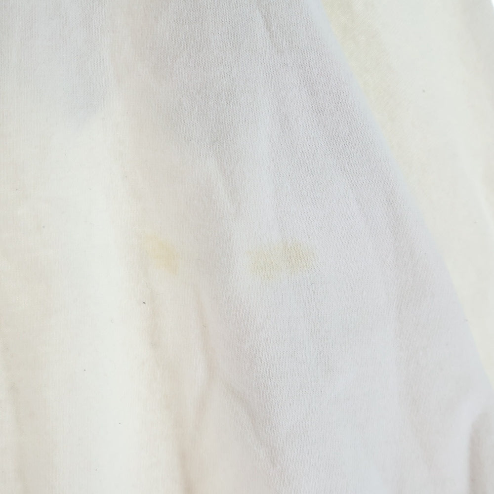 Palm Angels(パームエンジェルス) ネックロゴ クルーネックロングスリーブ長袖Tシャツ PMAB001S21JER001 ホワイト