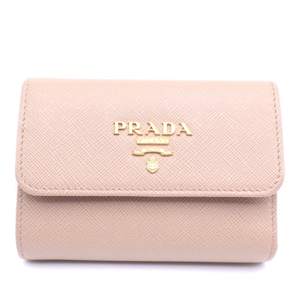 PRADA(プラダ) サフィアーノ 三つ折り財布 ピンク レディース