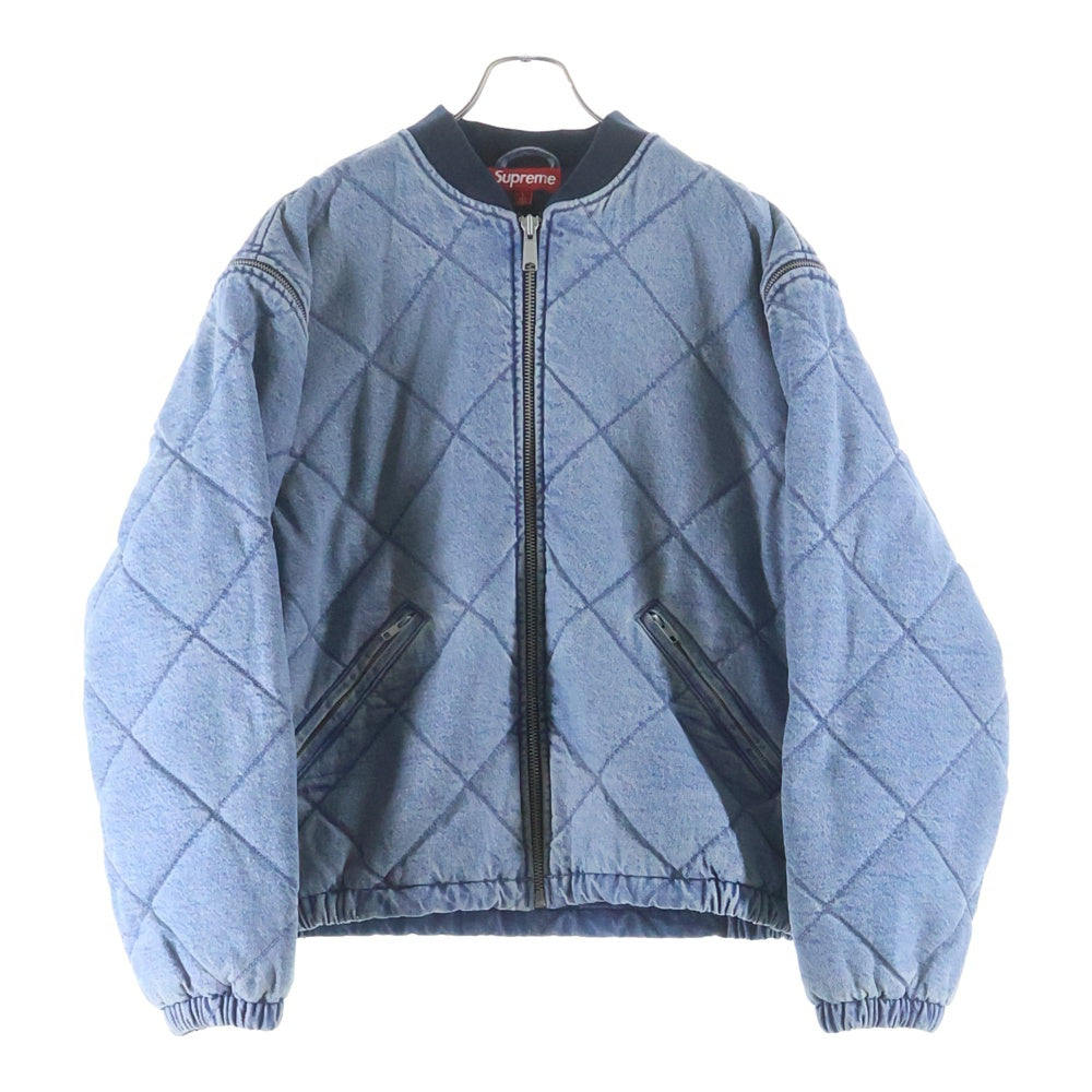 SUPREME(シュプリーム) 25AW Zip-Off Sleeve Quilted Bomber Jacket ジップオフ スリーブ キルテッド ボンバージャケット インディゴ