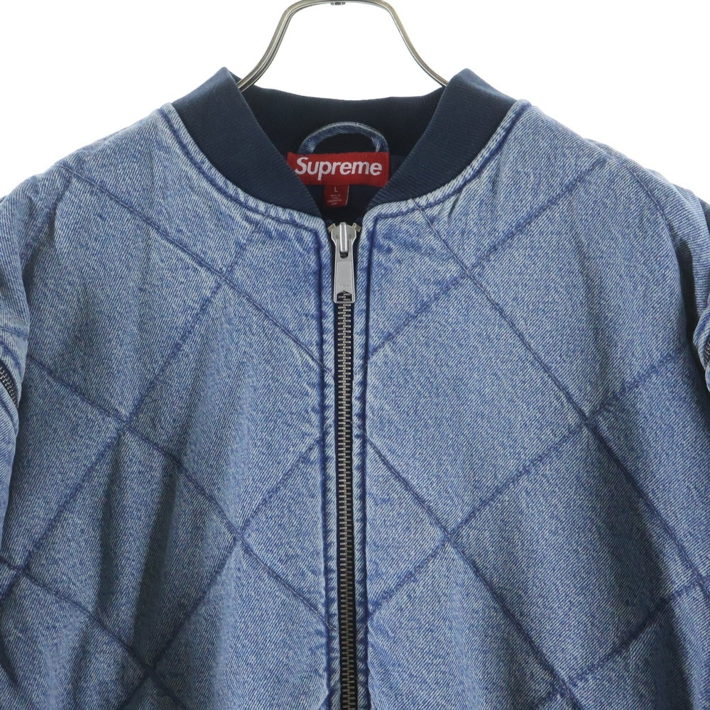 SUPREME(シュプリーム) 25AW Zip-Off Sleeve Quilted Bomber Jacket ジップオフ スリーブ キルテッド ボンバージャケット インディゴ