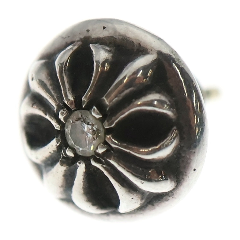 CHROME HEARTS(クロムハーツ) STUD CRSBLL 1DIA クロスボールスタッドピアス 1ダイヤ シルバー