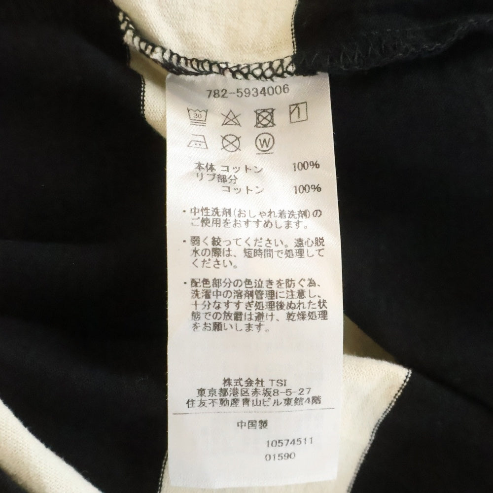 SCHOTT(ショット) WIDE BORDER POCKET T-SHIRT ワイドボーダー ポケット 半袖Tシャツ カットソー ブラック/ホワイト