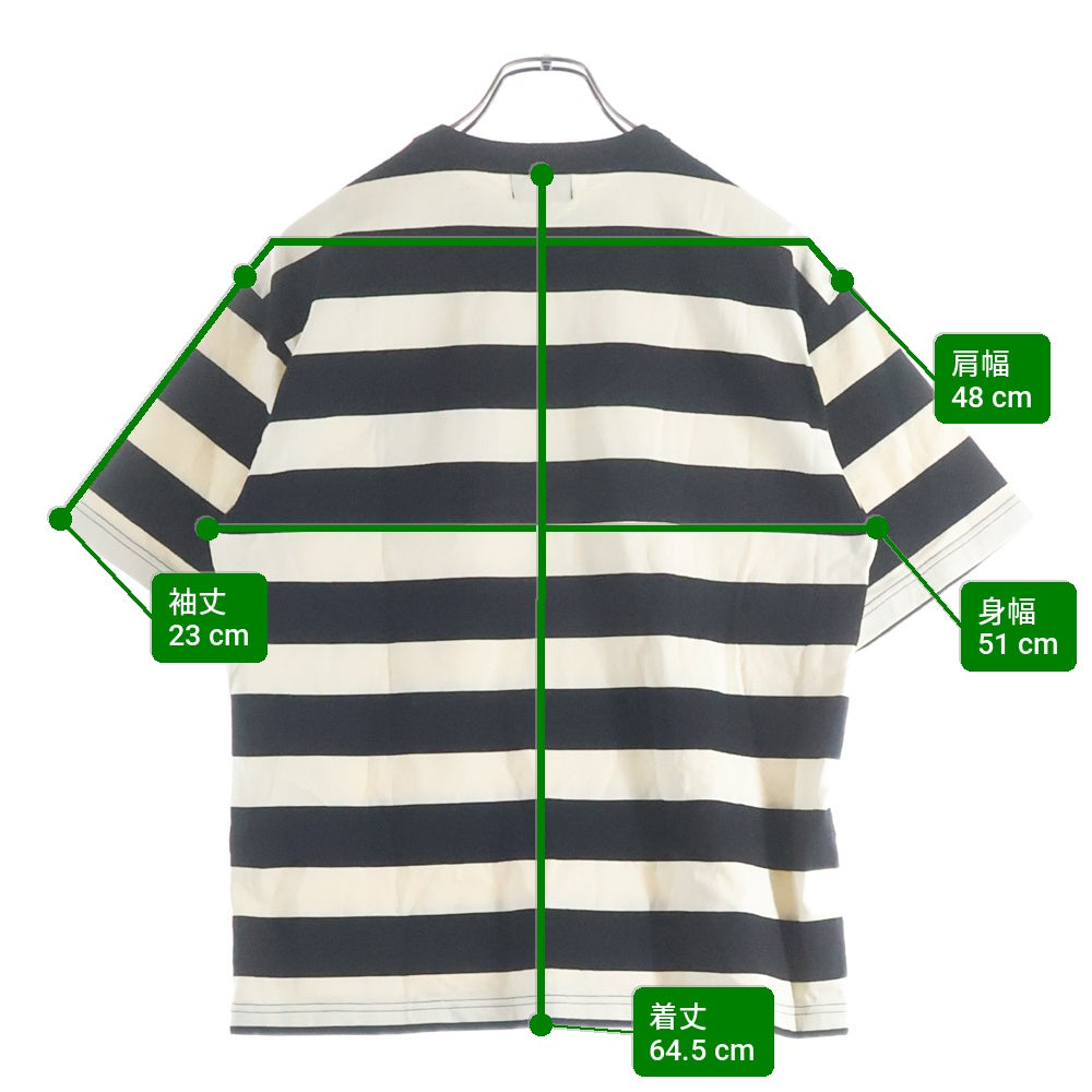 SCHOTT(ショット) WIDE BORDER POCKET T-SHIRT ワイドボーダー ポケット 半袖Tシャツ カットソー ブラック/ホワイト