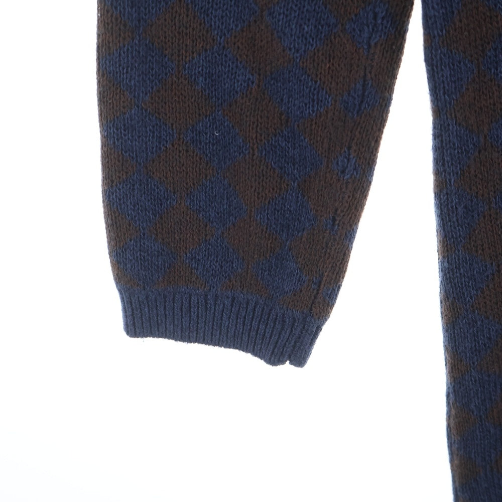 STUSSY(ステューシー) 総柄 ニットワンピース ブラウン/ブルー レディース