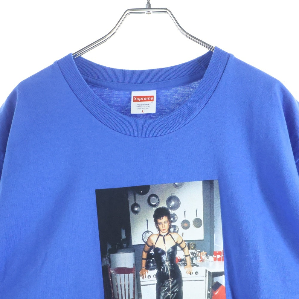SUPREME(シュプリーム) 18SS Nan Goldin as a dominatrix Tee ナン・ゴールディン フロントプリント 半袖Tシャツ カットソー ブルー