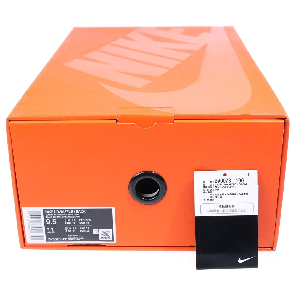 NIKE(ナイキ) ×SACAI LD WAFFLE LDワッフル ローカットスニーカー グレー/ホワイト US9.5/27.5cm BV0073-100