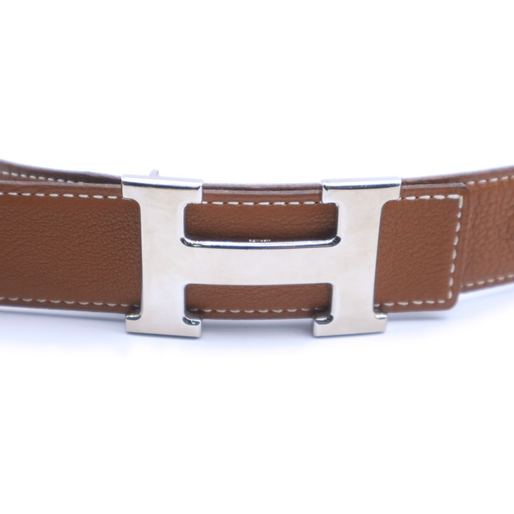 HERMES(エルメス) Hバックル コンスタンス □F刻印 シルバー 金具 リバーシブル ブラウン/ブラック