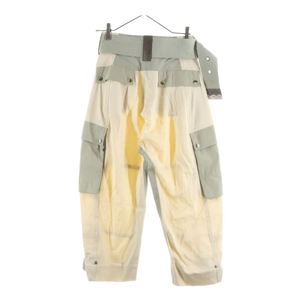 LOUIS VUITTON(ルイヴィトン) 21SS ハイウエスト コットン カーゴパンツ アイボリー RW211B AN1 FKPX74 レディース