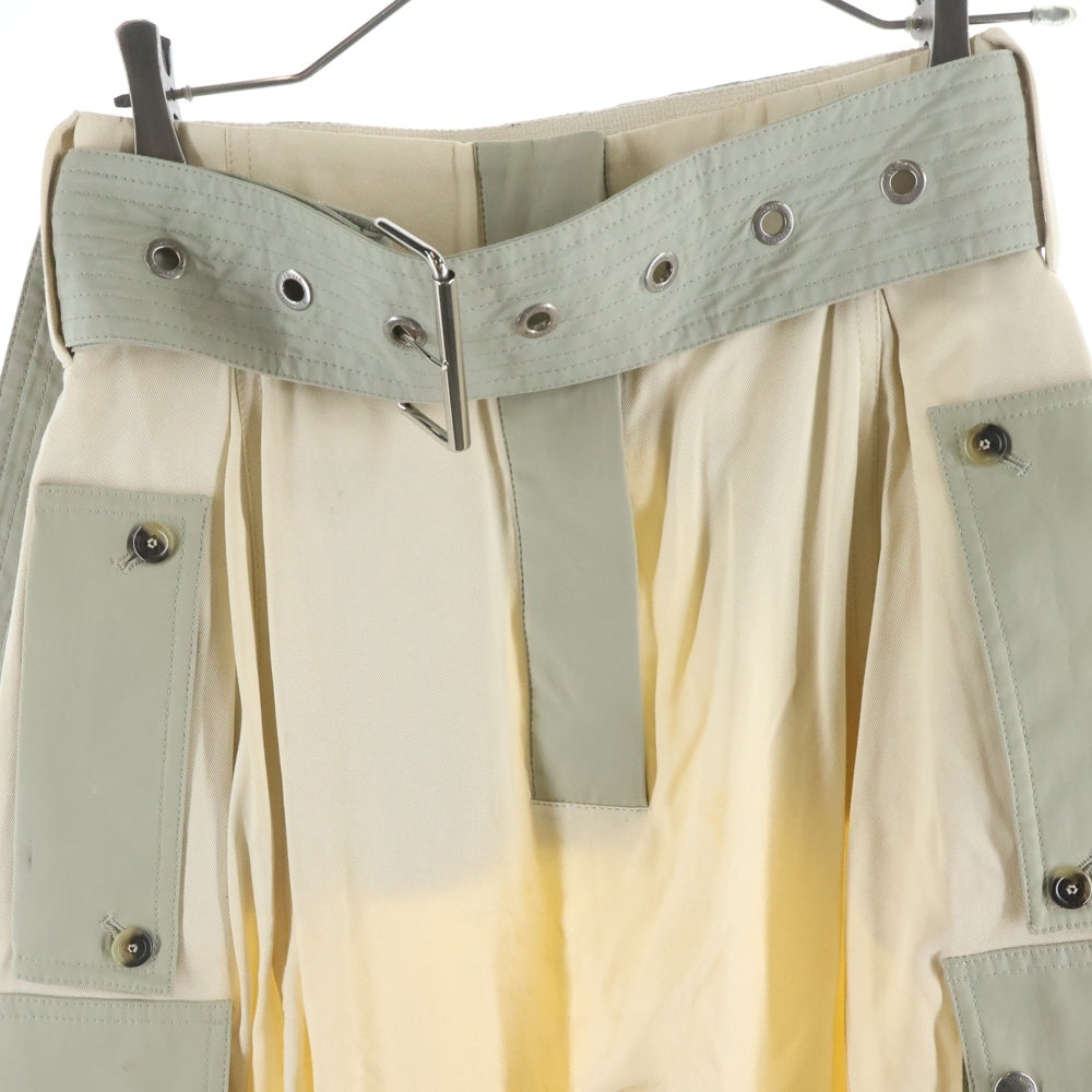 LOUIS VUITTON(ルイヴィトン) 21SS ハイウエスト コットン カーゴパンツ アイボリー RW211B AN1 FKPX74 レディース