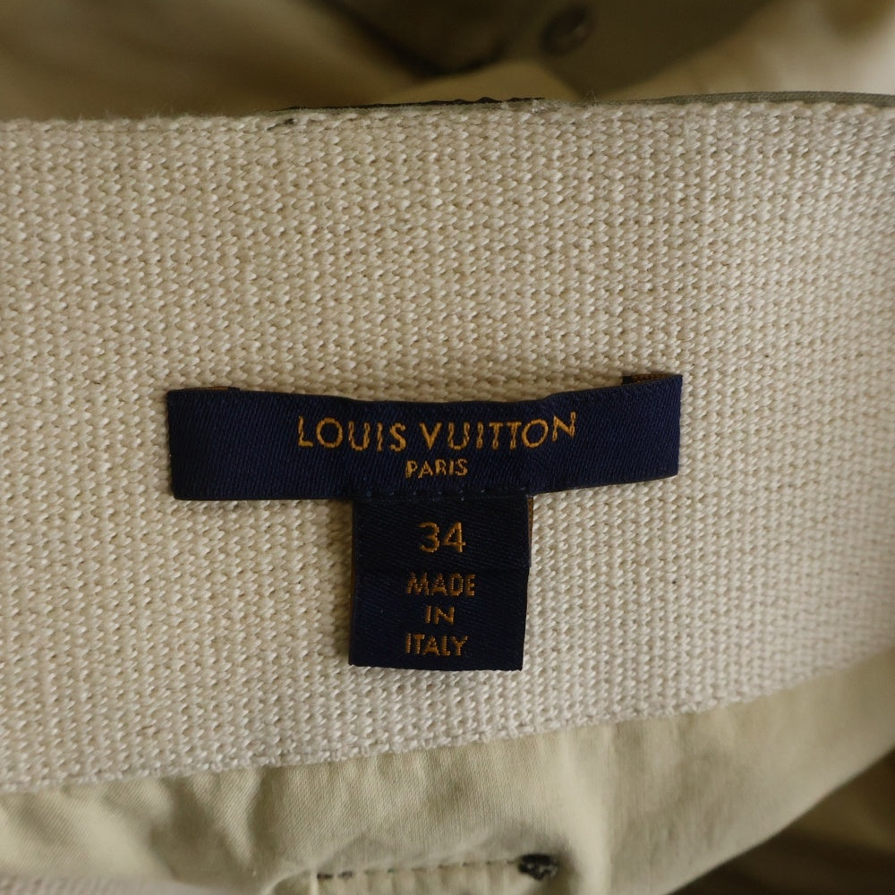 LOUIS VUITTON(ルイヴィトン) 21SS ハイウエスト コットン カーゴパンツ アイボリー RW211B AN1 FKPX74 レディース