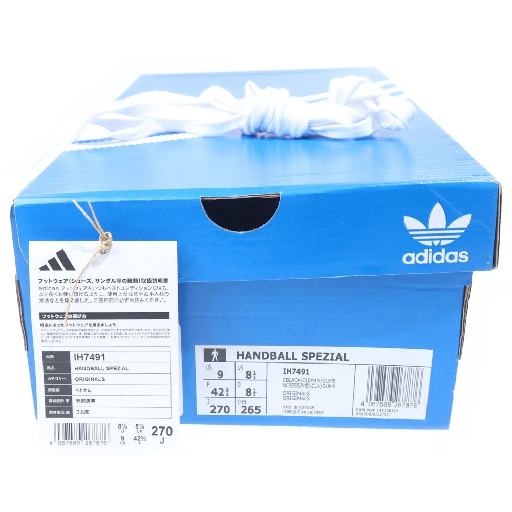 adidas(アディダス) HANDBALL SPEZIAL ローカットスニーカー ブラック IH7491 US9/27cm