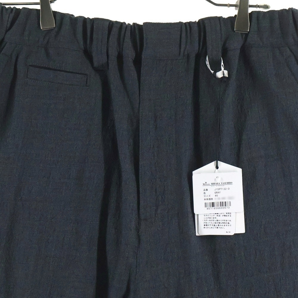 MAISON MIHARAYASUHIRO(メゾンミハラヤスヒロ) 25AW Mix Layered Wool Pants ミックスレイヤードウールパンツ グレー J15PT132