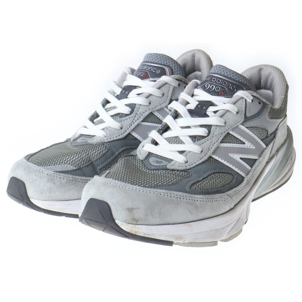 New Balance(ニューバランス) 990V6 メッシュ ローカットスニーカー グレー US9.5/27.5cm M990GL6
