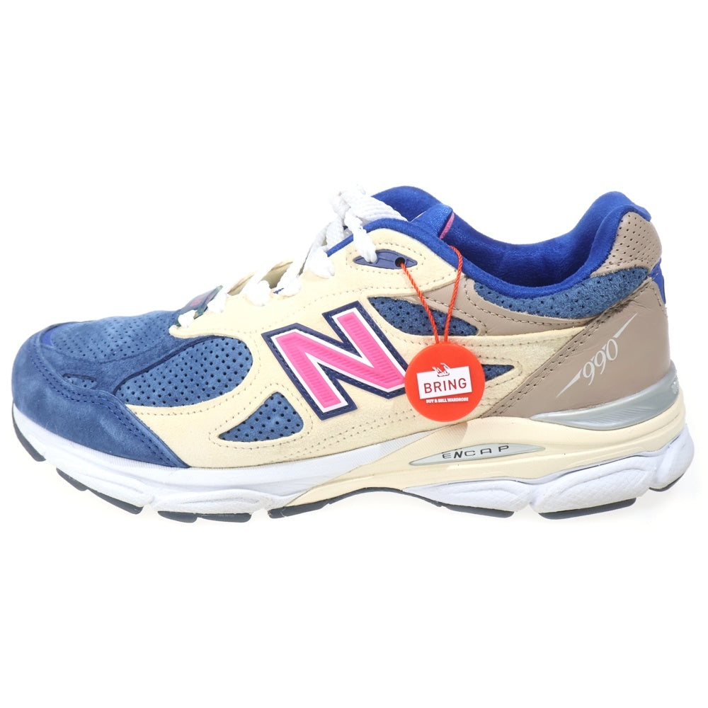 New Balance(ニューバランス) ×KITH M990KH3 DAYTONA キス 990V3 デイトナ ローカットスニーカーシューズ ベージュ/ブルー US9.5/27.5cm