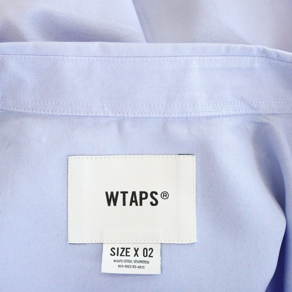 WTAPS(ダブルタップス) 25SS BD 01 SS POLY OXFORD COOLMAX 251CWDT-SHM05 オックスフォード クールマックス 半袖シャツ ブルー