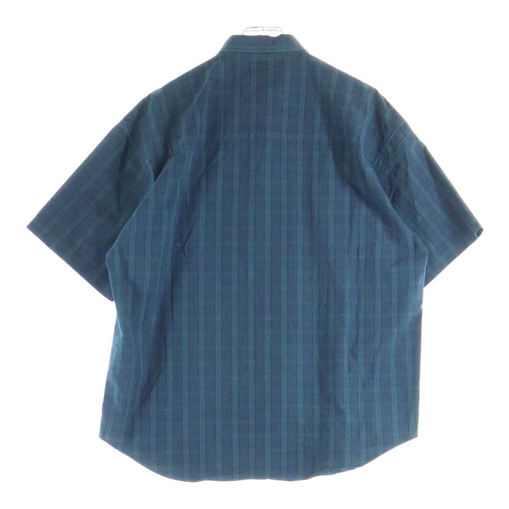 WTAPS(ダブルタップス) 25SS BD 04 SS COTTON BROADCLOTH コットンブロード チェック柄 半袖シャツ グリーン