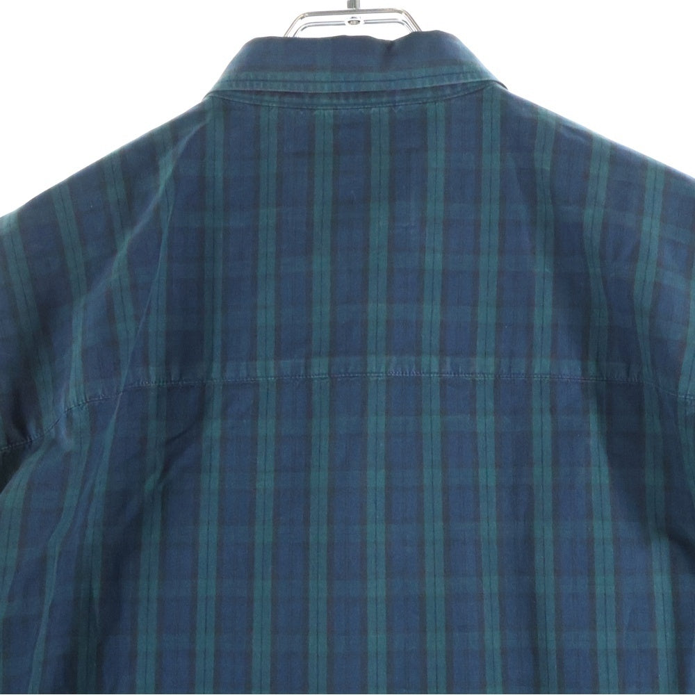 WTAPS(ダブルタップス) 25SS BD 04 SS COTTON BROADCLOTH コットンブロード チェック柄 半袖シャツ グリーン