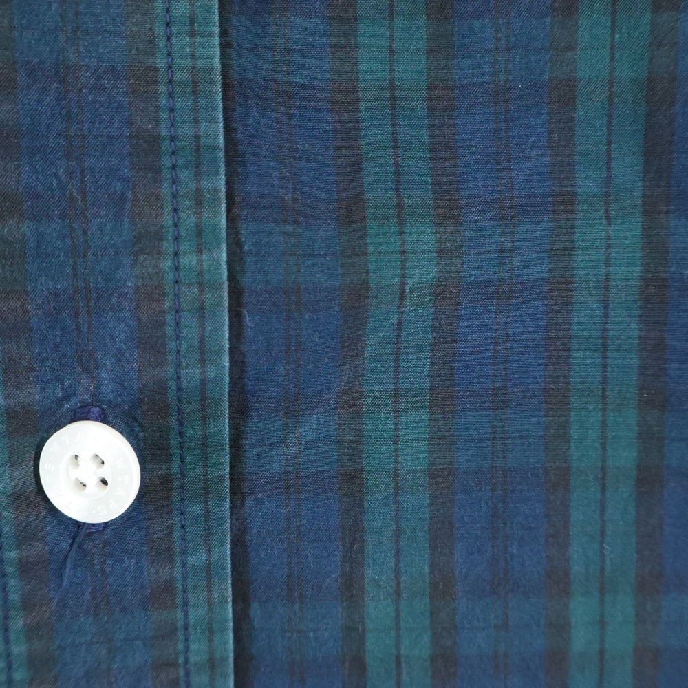 WTAPS(ダブルタップス) 25SS BD 04 SS COTTON BROADCLOTH コットンブロード チェック柄 半袖シャツ グリーン