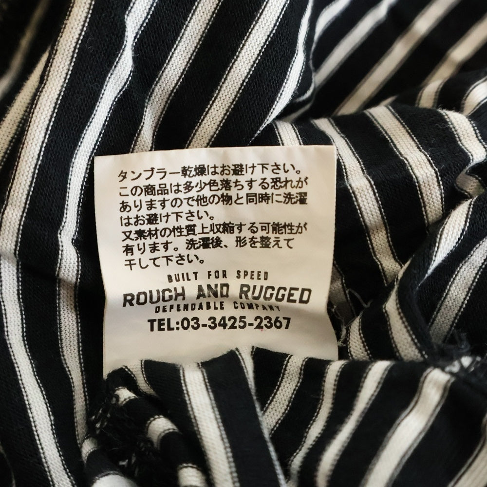 ROUGH AND RUGGED(ラフアンドラゲッド) BORDERS クルーネック ポケットボーダー半袖Tシャツ カットソー ブラック
