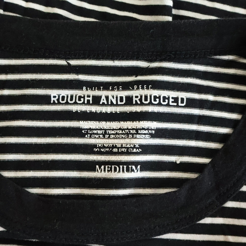 ROUGH AND RUGGED(ラフアンドラゲッド) BORDERS クルーネック ポケットボーダー半袖Tシャツ カットソー ブラック