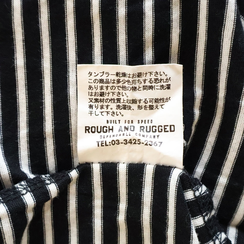 ROUGH AND RUGGED(ラフアンドラゲッド) BORDERS クルーネック ポケットボーダー半袖Tシャツ カットソー ブラック