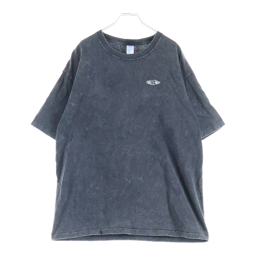 CHALLENGER(チャレンジャー) PIGMENT LOGO TEE ピグメント ロゴ刺繍 クルーネック半袖Tシャツ カットソー グレー