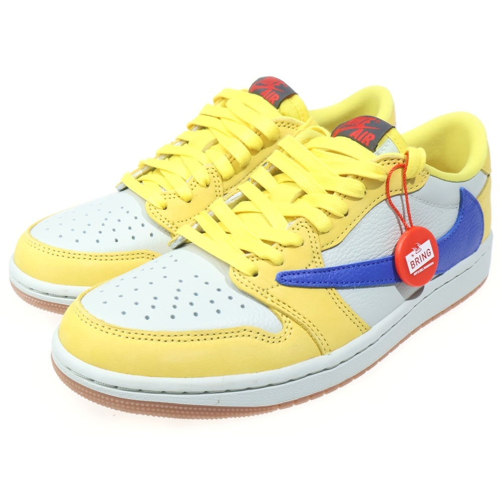 NIKE(ナイキ) ×TRAVIS SCOTT WMNS AIR JORDAN 1 RETRO LOW OG CANARY DZ4137-700 トラヴィススコット ウィメンズ エアジョーダン1 ローカットスニーカー イエロー US8/25.0cm レディース