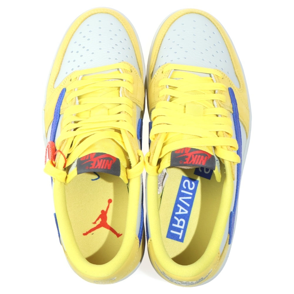 NIKE(ナイキ) ×TRAVIS SCOTT WMNS AIR JORDAN 1 RETRO LOW OG CANARY DZ4137-700 トラヴィススコット ウィメンズ エアジョーダン1 ローカットスニーカー イエロー US8/25.0cm レディース
