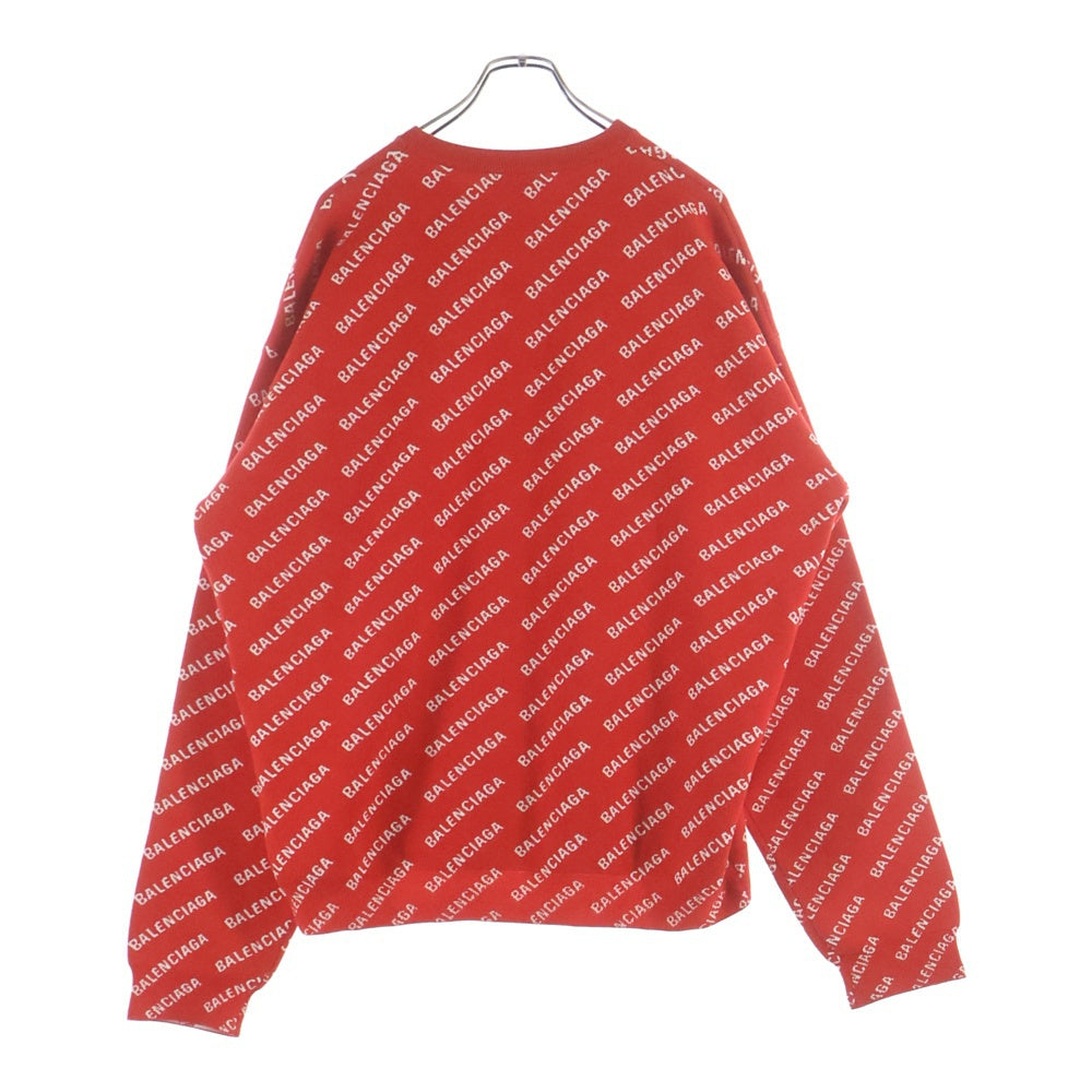 BALENCIAGA(バレンシアガ) 22AW オーバーロゴニットセーター レッド 702952 T3233