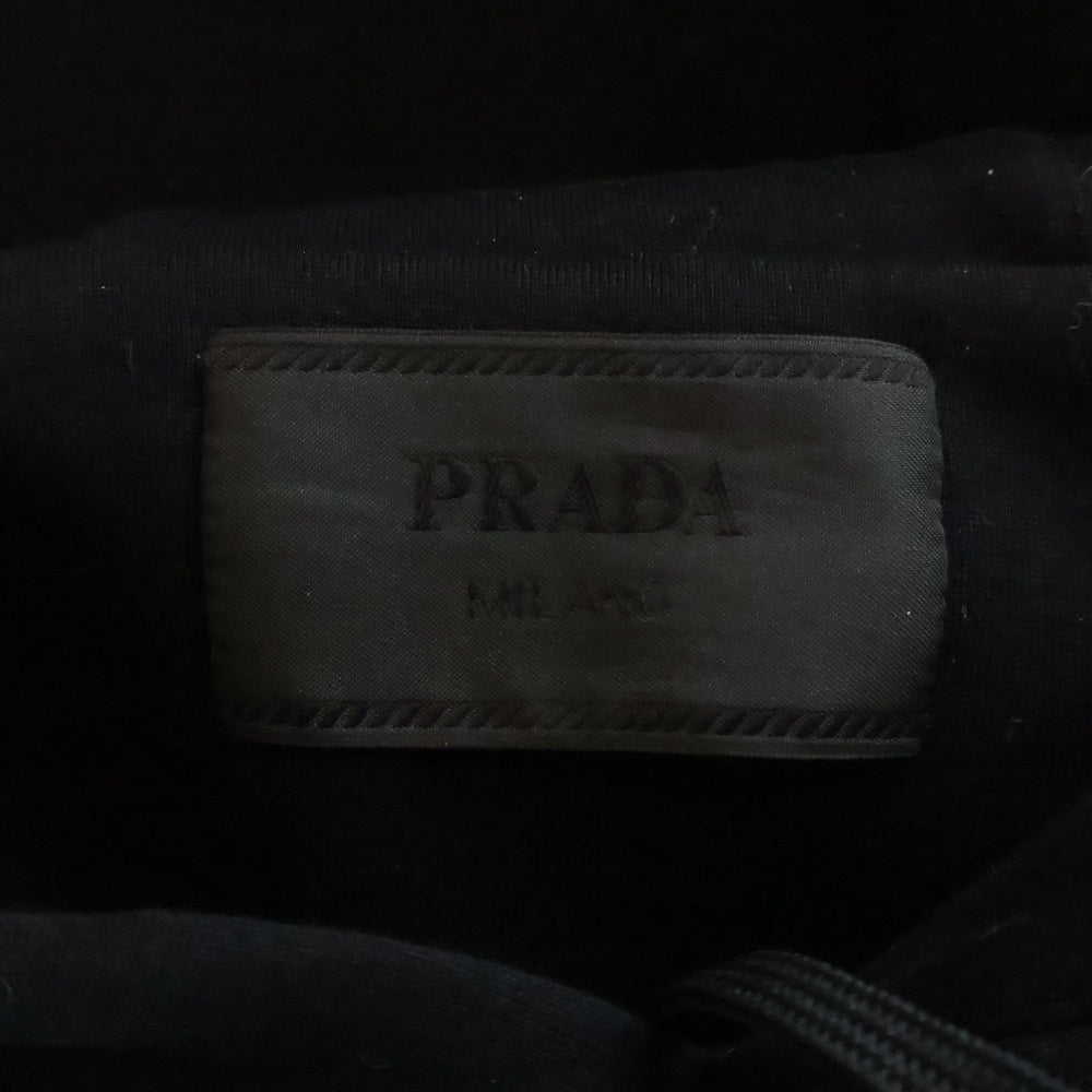 PRADA(プラダ) テクニカルコットンフーディプルオーバーフーディー パーカー ブラック UJL84A