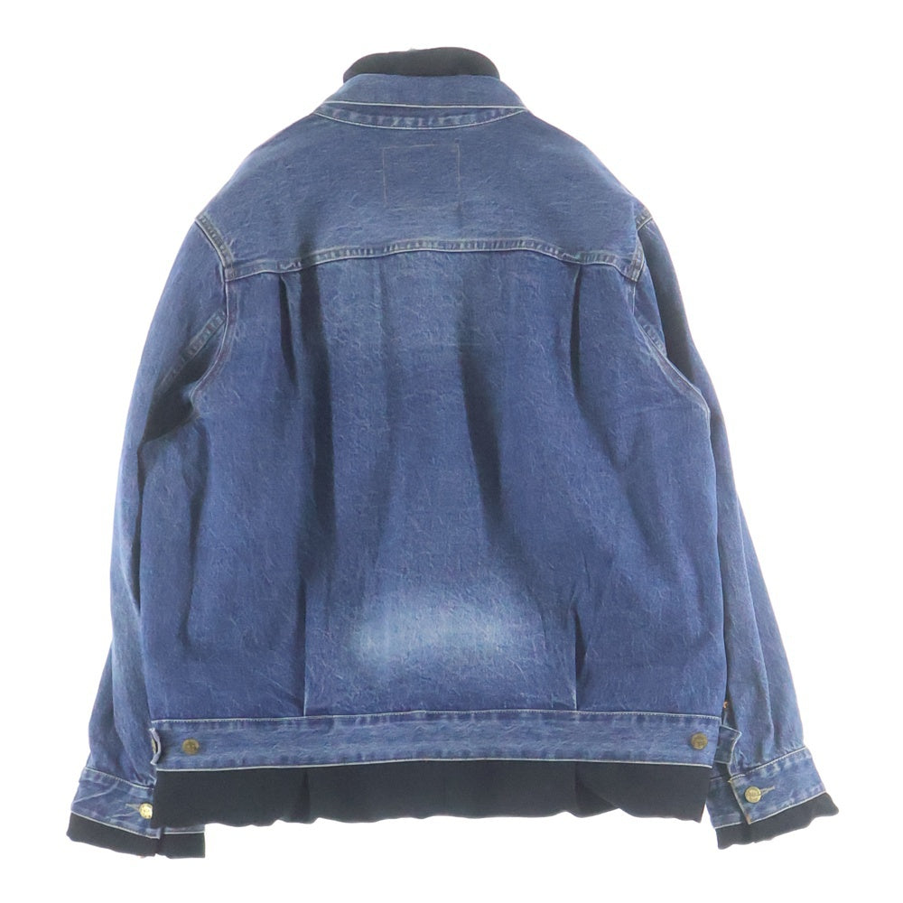 Sacai(サカイ) 25SS×LEVI'S Men's Denim x Matelasse Twill Reversible Blouson リーバイス マトラッセツイル リバーシブル デニムジャケット インディゴ 25-03706M