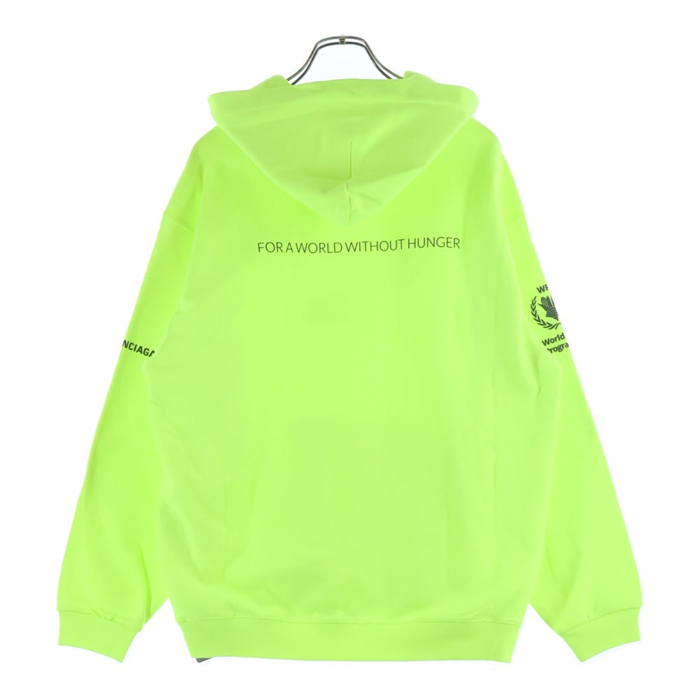 BALENCIAGA(バレンシアガ) World Food Program Hoodie ロゴ プリント プルオーバー スウェット フーディ パーカー イエロー 600583 TMVL1