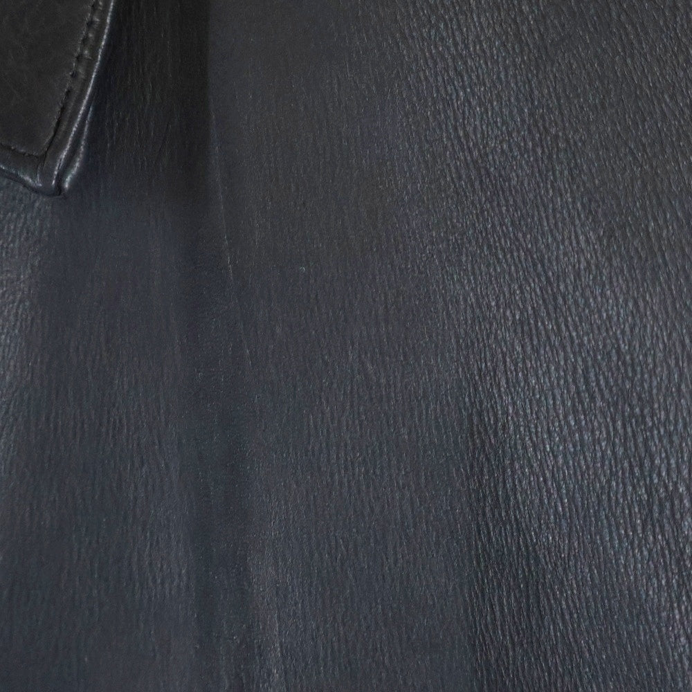 A LEATHER(エーレザー) TRUCKER JACKET トラッカージャケット ブラック AUJ240005617