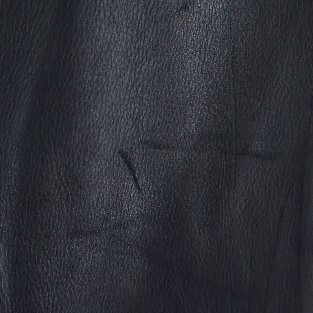 A LEATHER(エーレザー) TRUCKER JACKET トラッカージャケット ブラック AUJ240005617