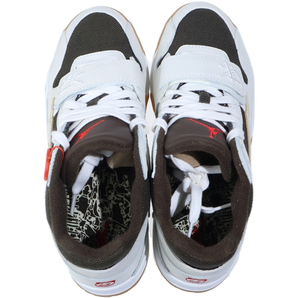 NIKE(ナイキ) ×TRAVIS SCOTT JORDAN JUMPMAN JACK トラヴィススコット ジョーダン ジャンプマン ローカットスニーカー ホワイト/ブラウン US9.5/27.5cm FZ8117‐100