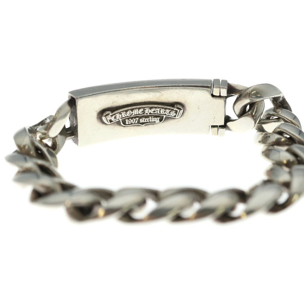 CHROME HEARTS(クロムハーツ) ID FLORAL CRS フローラルクロスIDクラシックリンク ブレスレット 13LINK シルバー BCA164
