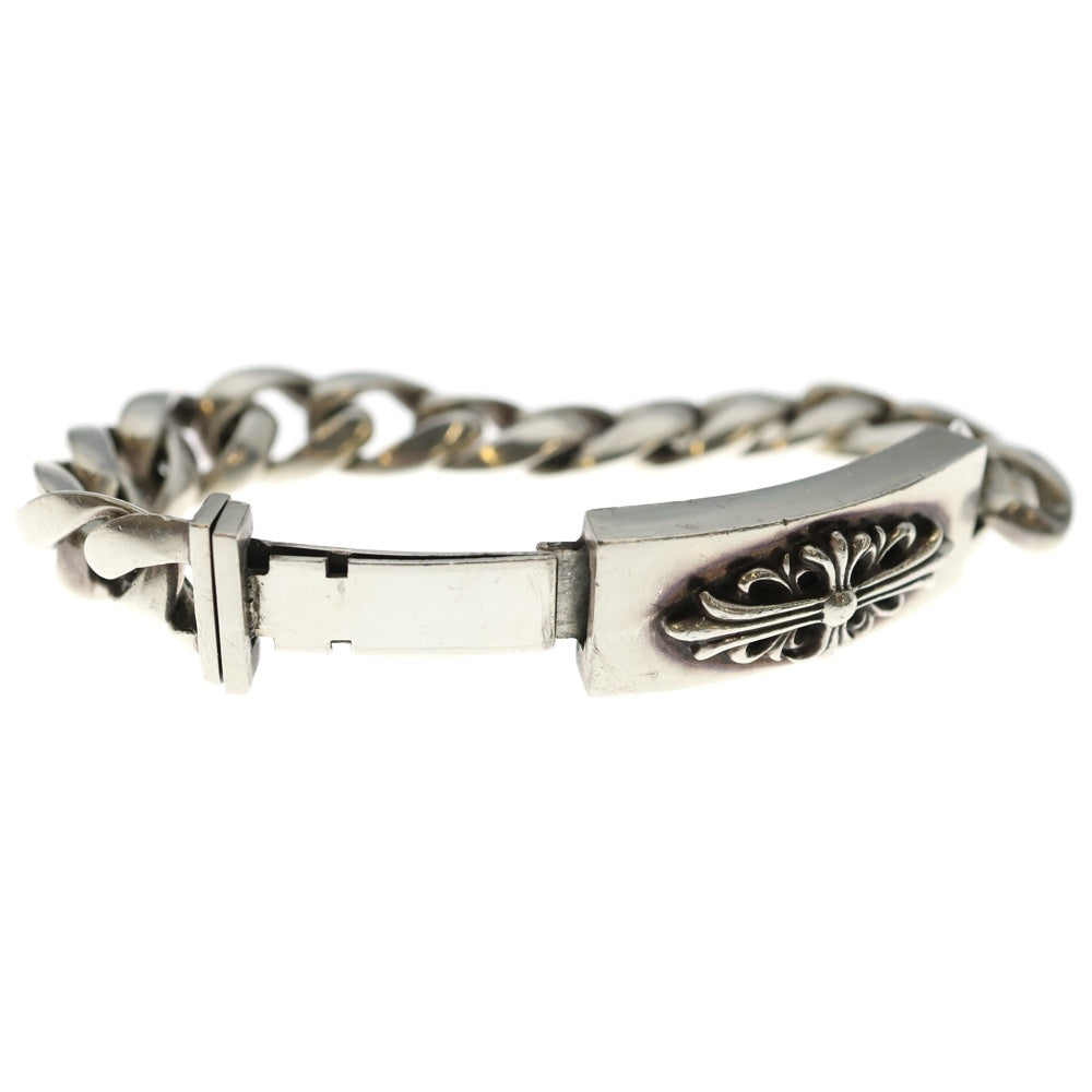 CHROME HEARTS(クロムハーツ) ID FLORAL CRS フローラルクロスIDクラシックリンク ブレスレット 13LINK シルバー BCA164