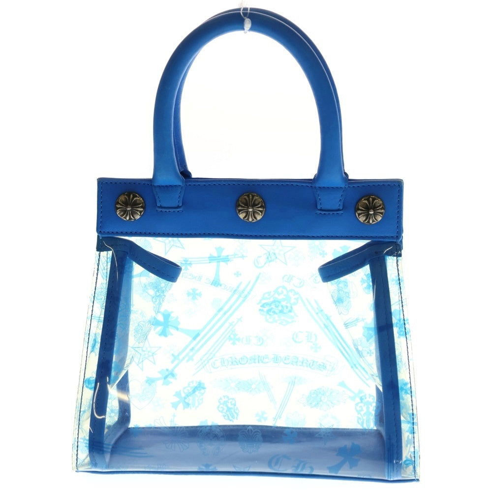 CHROME HEARTS(クロムハーツ) DREW MINI ドリューミニ PVC加工クロスボールボタントートバッグ ブルー