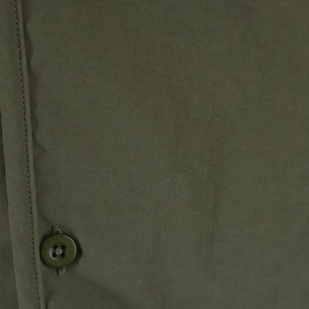 WTAPS(ダブルタップス) 24SS SCOUT 02 LS POLY BROADCLOTH SPEC 241CWDT-SHM06 バックプリント ノーカラー 長袖シャツ オリーブ