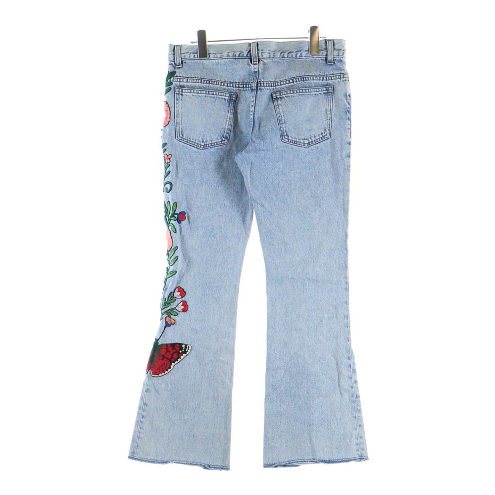 GUCCI(グッチ) Embroidery Flare Denim Pants 刺繍 フレアデニムパンツ レディースインディゴ 422634 XR277
