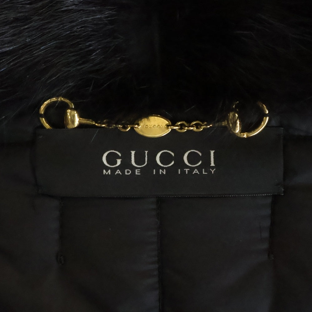 GUCCI(グッチ) 90S Leather Jacket キルティング レザージャケット ブラック